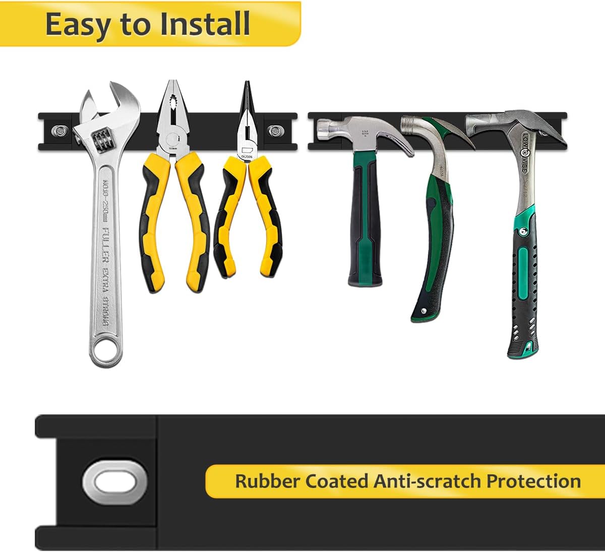  UCINNOVATE Barre Porte-outils Magnétique De 20,3 Cm Pour L'organisation Du Garage