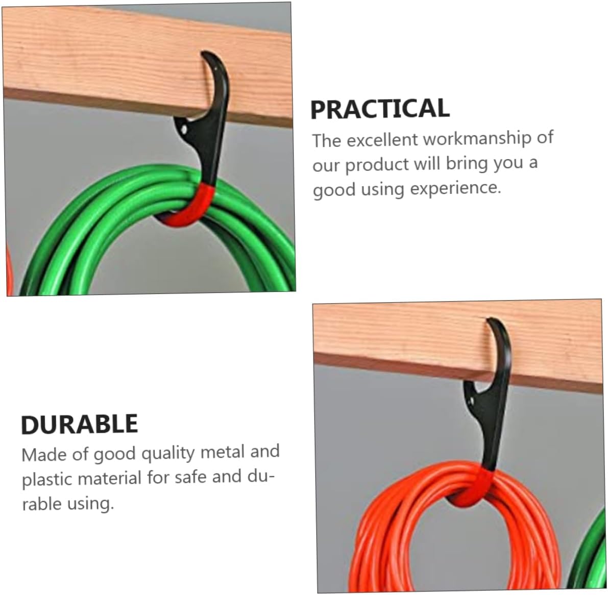  Housoutil Lot De 4 Robustes Pour Planches En Bois Et De Suspension En Métal Pour Rangement De Garage