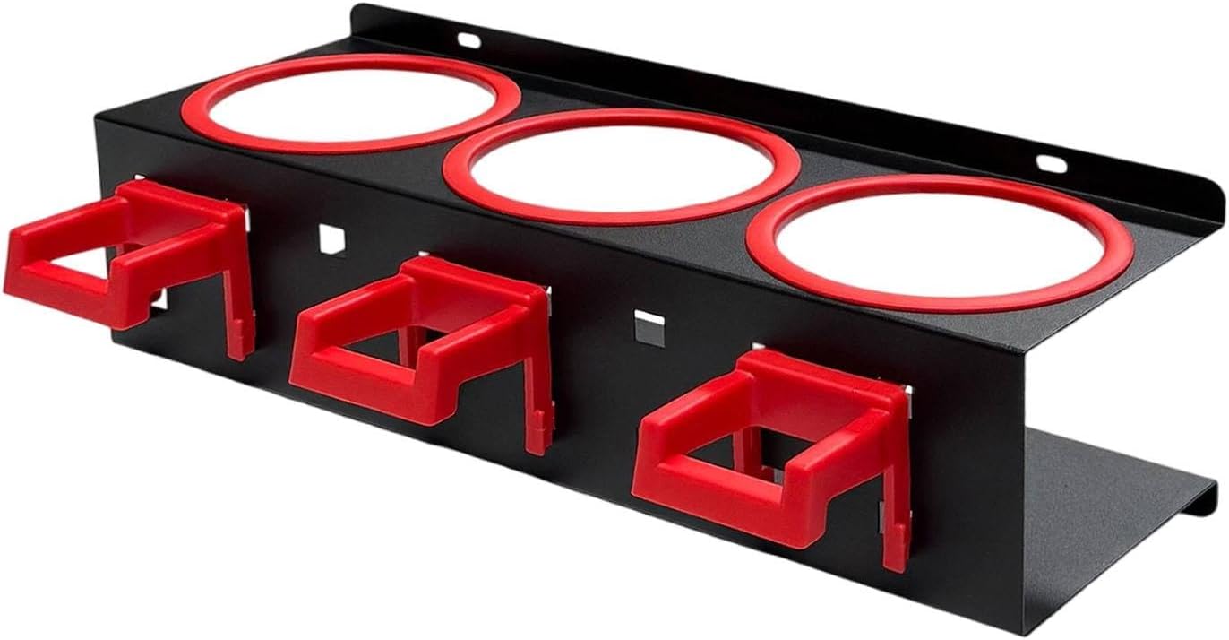  Porte-flacons Pulvérisateurs, étagère Murale Pour Flacons Pulvérisateurs, Organisateur Métallique, Kit Complet Avec Vis, En Acier Robuste, Idéal Pour, Noir 4 Trous