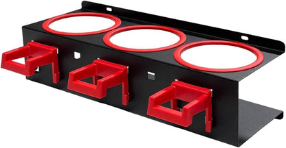  Porte-flacons Pulvérisateurs, étagère Murale Pour Flacons Pulvérisateurs, Organisateur Métallique, Kit Complet Avec Vis, En Acier Robuste, Idéal Pour, Noir 4 Trous