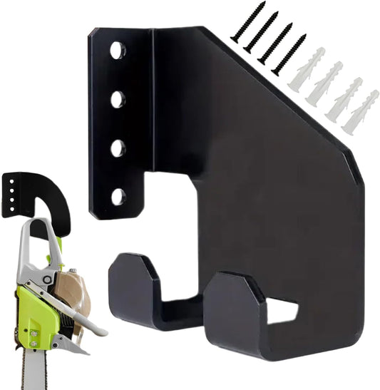  Générique Chainsaw Holder, Heavy Duty Tool Organizer, Space Saving Wall Mount Rack, Compact Steel Construction, Easy Installation For Garage Workshop Garden Equipment Storage