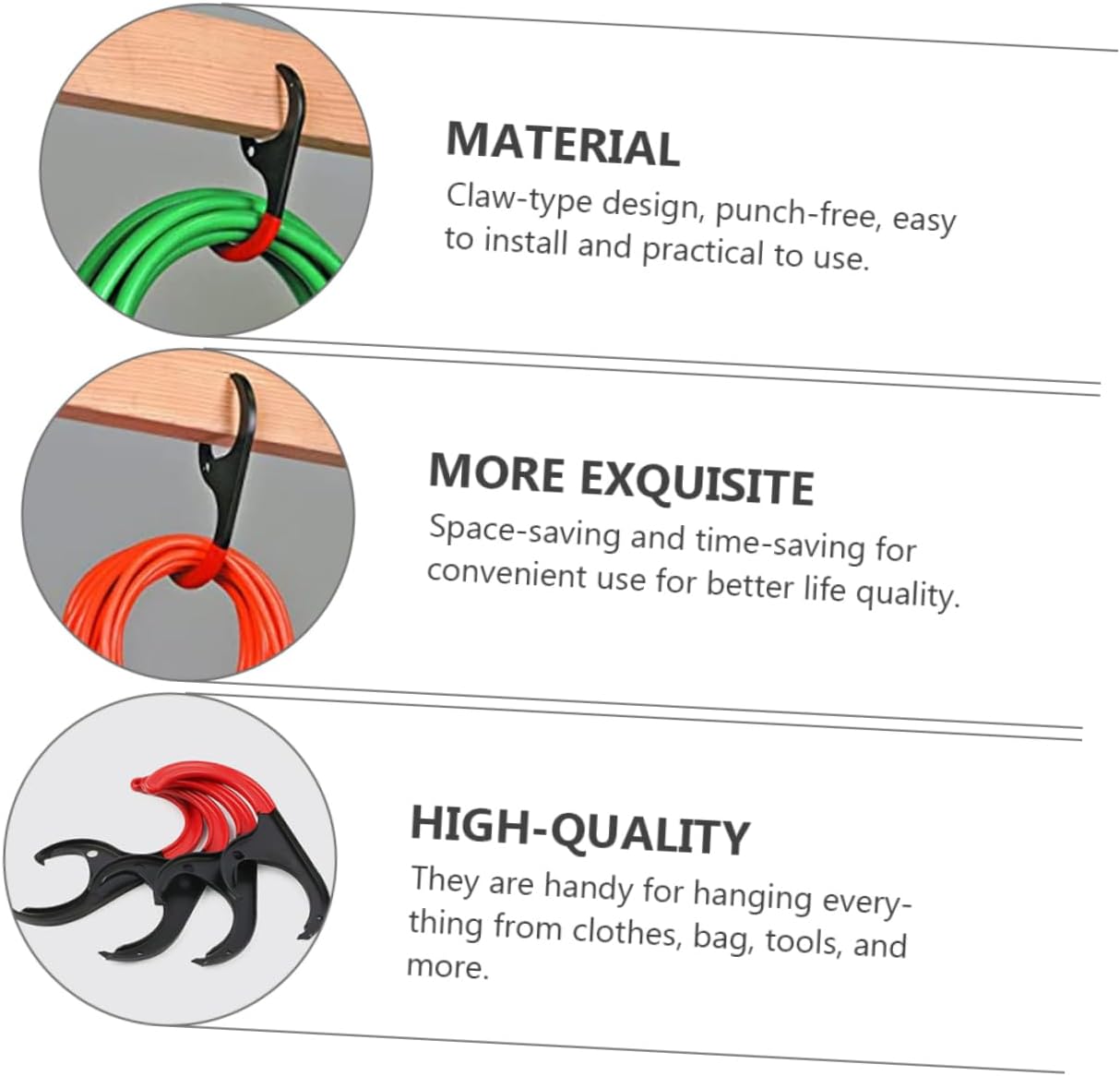  Housoutil Lot De 4 Robustes Pour Planches En Bois Et De Suspension En Métal Pour Rangement De Garage