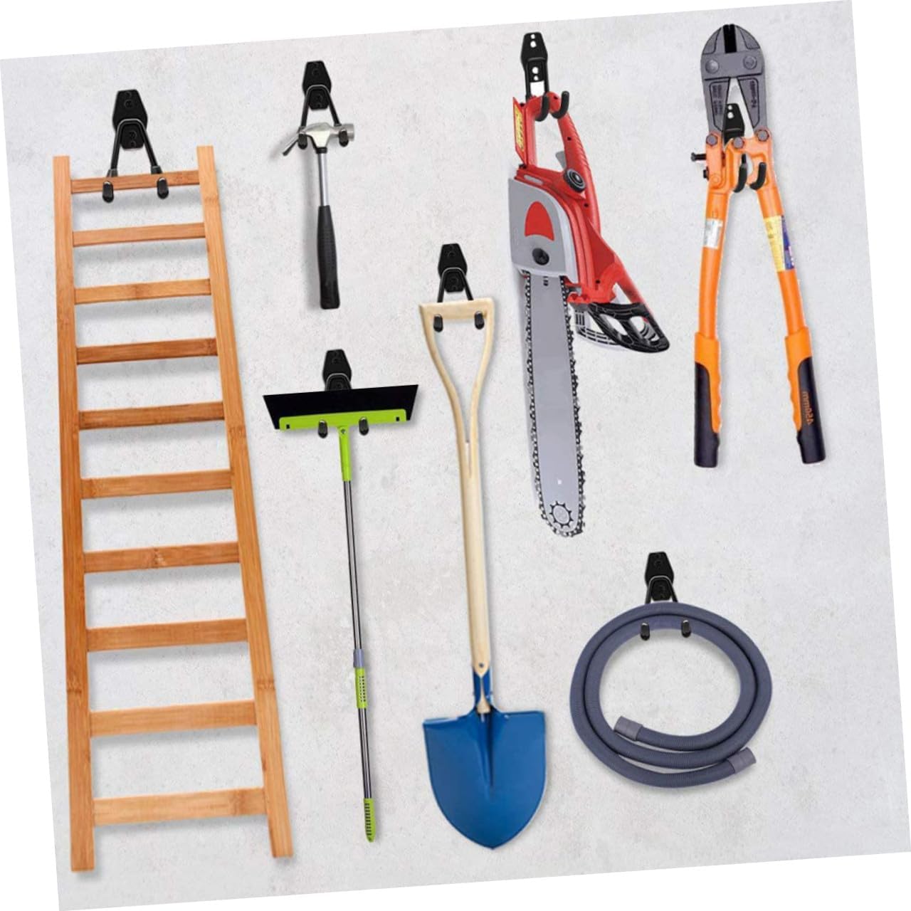  Gatuida 2 Pièces Crochet Mural Lourd Support Robuste Pour Garage Et Atelier Crochet De Rangement Suspendu Pour Outils Lourds Jardin Cave Noir Petite Courbure