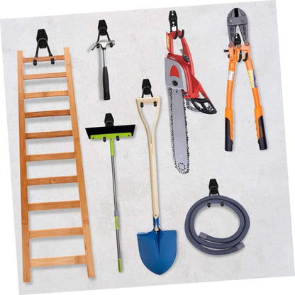  Gatuida 2 Pièces Crochet Mural Lourd Support Robuste Pour Garage Et Atelier Crochet De Rangement Suspendu Pour Outils Lourds Jardin Cave Noir Petite Courbure
