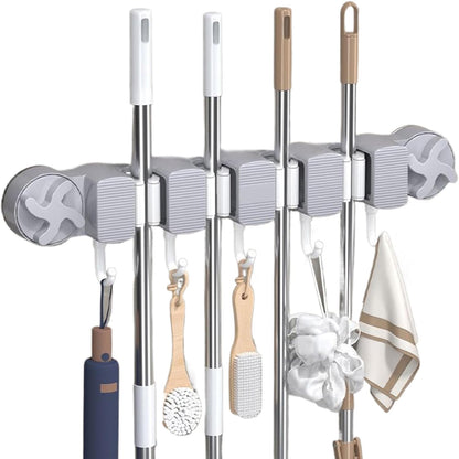  Generisch Support Mural Pour Serpillère | Support Mural à Ventouse Pour Garage | Porte-outils Organisation Ménager Accessoires De Nettoyage Garage Pelle Torchon Gants Brosse