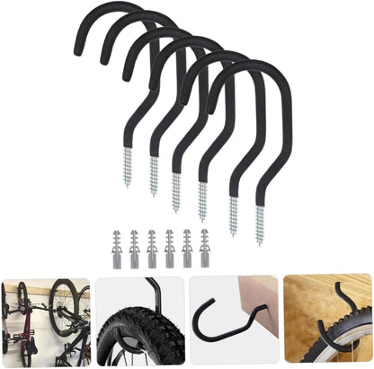  Gatuida 6 Pièces Crochets Suspendus Pour Accroches De Garage Acier Galvanisé Support Robuste Avec Tubes Et Sangles Suspension Sécurisée Pour Rangement Des Vélos