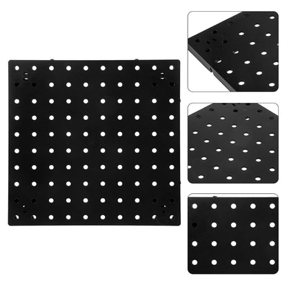  VICASKY Panneau Perforé Noir En Plastique Multi-fonctionnel Et Pratique Pour Rangement Mural Garage Ou Salle De Bain, Organiseur Simple Et Élégant Pour Atelier