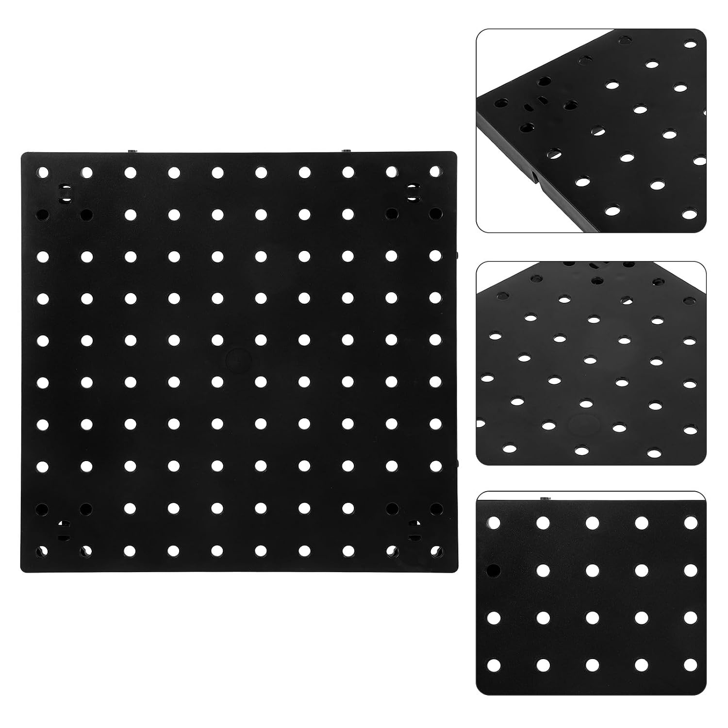  Cabilock Panneau Perforé Et Rangement Organisateur Mural En Plastique Noir, Gain De Place Pour Atelier De Loisirs Créatifs, Pour Salle De Bain Et Établi