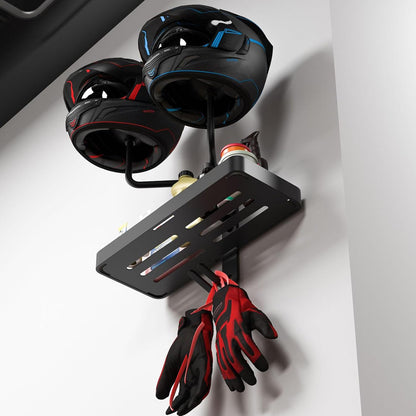  Helmet Holder, Motorcycle Hat Rack, Helmet Stand, Wall Mount Motorcycle Safety Hat Hook, Single And Double Heads Helmet Holder, Motorcycle Accessory Storage For Coats Hats