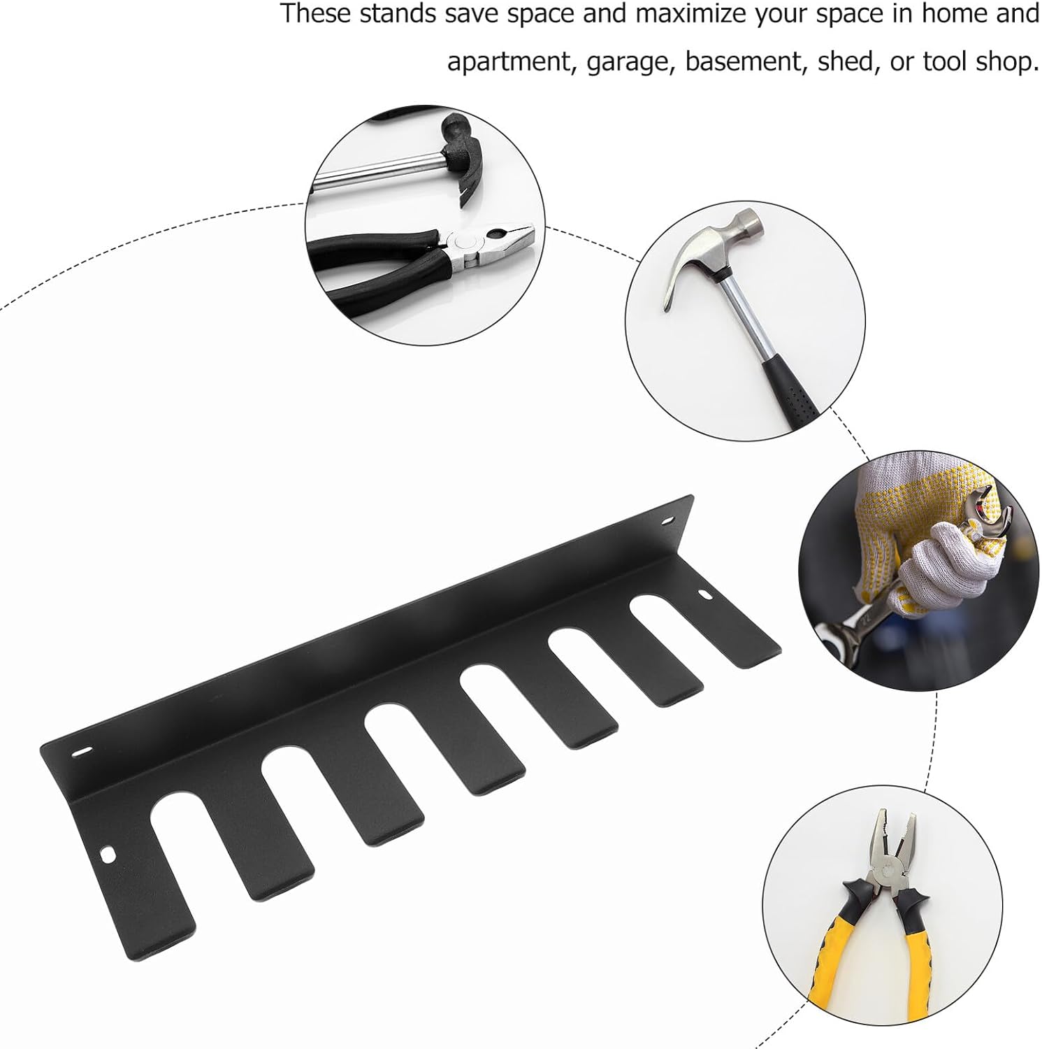  OUNONA Support Mural De Rangement Robuste Multifonction Pour Outils Et Fitness Étagère Suspendue Murale Pour Garage Et Maison Capacité Élevée Économie Espace