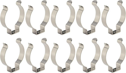  Lot De 10 Pinces à Ressort à Ressort En Acier Au Manganèse Très Résistantes Pour Garage, Atelier, Rangement De Tuyaux, Balais, Brosses Et Râteaux, Argenté (52 Mm)