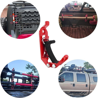  Support De Pelle Pour Galerie De Toit, Kit De Fixation Murale Robuste En Métal Caoutchouc (2 Pièces), Support De À Dégagement Rapide, Fixations Murales Pour Camion, Bateau, Matériel