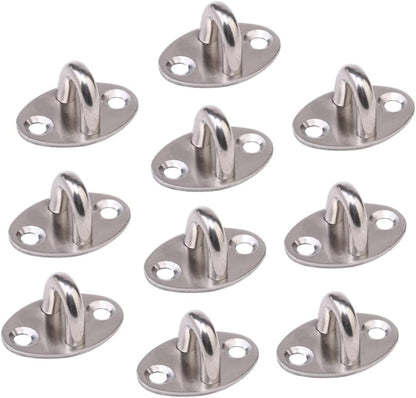  OUNONA Lot De 10 Crochets Multifonctions En Acier Inoxydable Épaissi, Petite Taille, Anneau De Traction Robuste Pour Fixation Murale, Adaptés Au Bureau, Dortoir Et Usage Quotidien