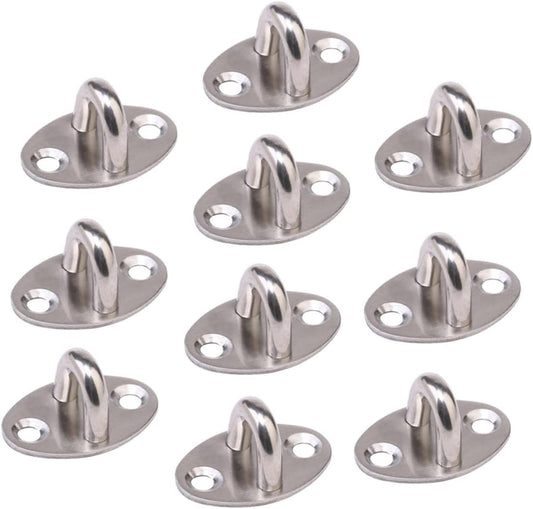  OUNONA Lot De 10 Crochets Multifonctions En Acier Inoxydable Épaissi, Petite Taille, Anneau De Traction Robuste Pour Fixation Murale, Adaptés Au Bureau, Dortoir Et Usage Quotidien