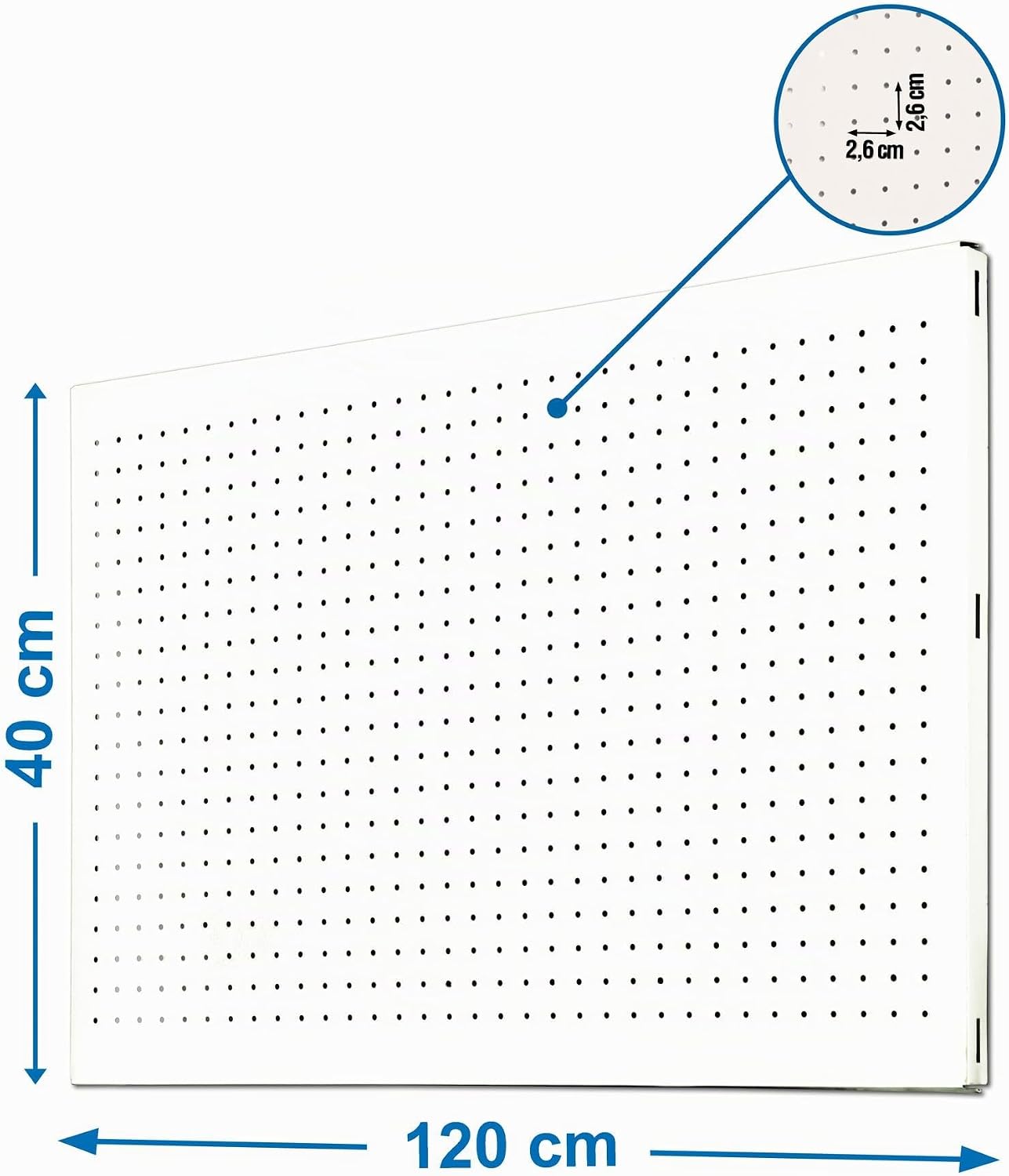  Simon Rack Panneau Mural Perforé Porte Outils, 1200x400 Mm, Blanc - Simonwork