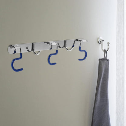  Angoily Support Mural Pour 3 Balais 2 Crochets En Acier Inoxydable 304, Crochet Mural Pratique Pour Serpillières Et Rangement, Pour Salle De Bain Cuisine