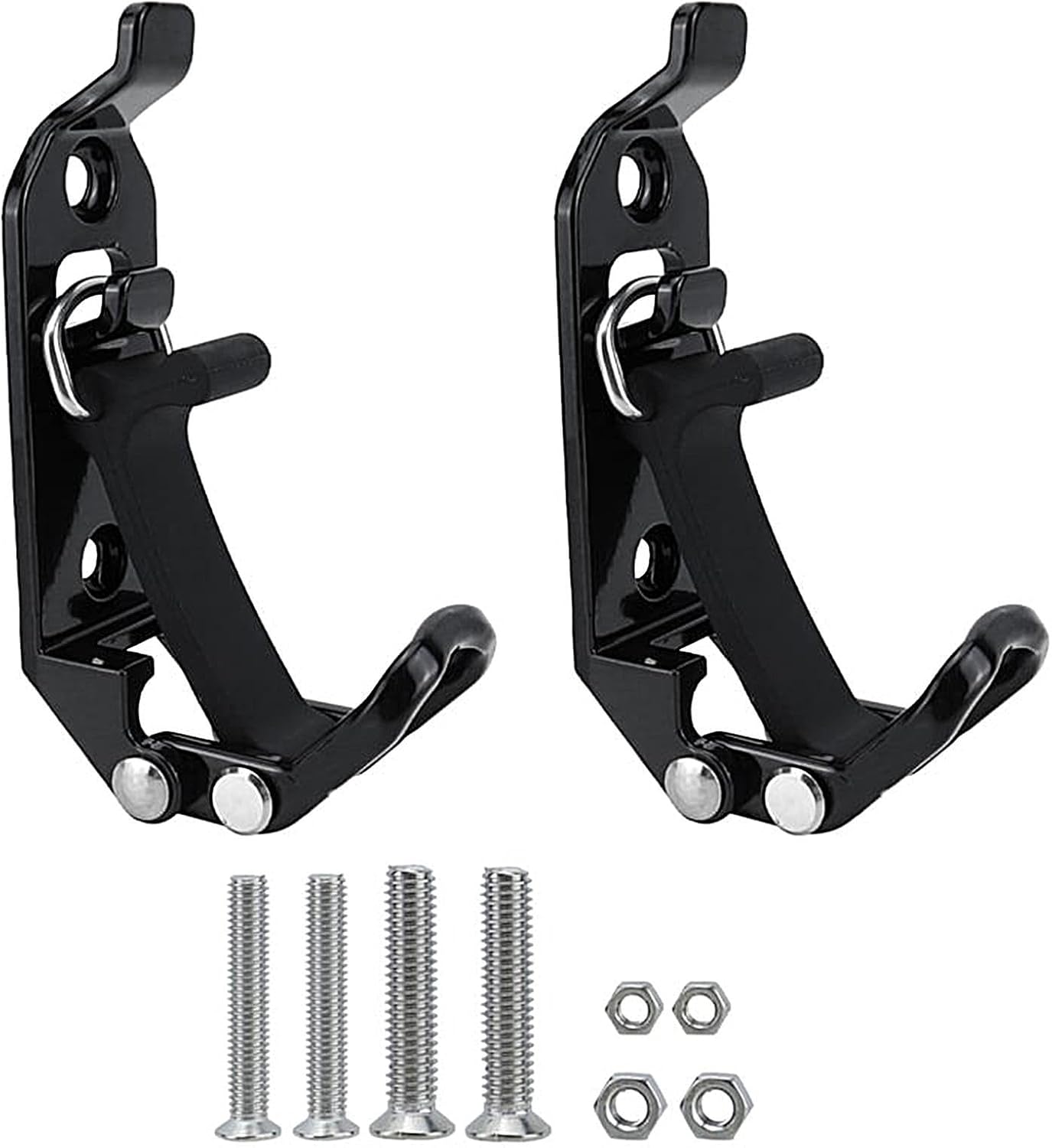  Lot De 2 Supports Muraux Pour Pelle - Fixation Murale - Fermeture Rapide - Support De Charge Lourde - Accessoires De Barres De Toit - Pour Lit, Garage, Camping-car, Transporteur, Travail, Voyage Hors
