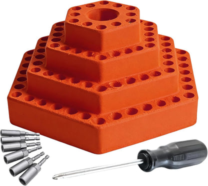  Générique Porte-Forets,Organisateur Pour Hexagonaux 4.8 Mm - Support D'de Vis | Pour Garage, Travail Du Bois, Outils Électriques, Construction, Placoplâtre, Charpentier, Maison
