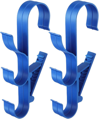 GENERIC Crochets D'équipement De Piscine – Support De Rangement Réglable à 3 Crochets | Support De Poteau De Piscine – Pour Tiges Télescopiques, épuisettes, Brosses, écumoire, Tuyau D'aspirateur, Outils De