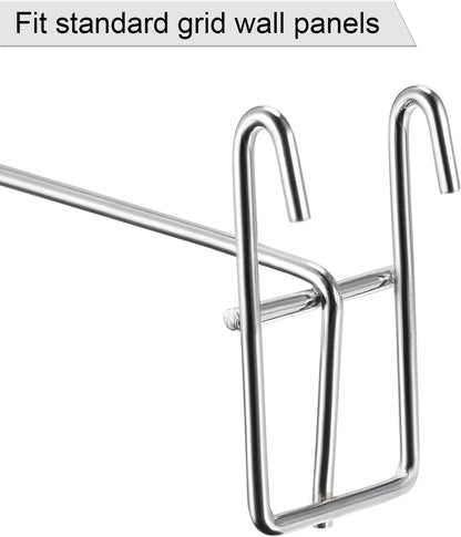  MECCANIXITY Lot De 4 Crochets Muraux En Grille Pour Rangement De Garage Argenté 6,1 Cm