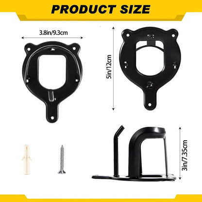  Lot De 12 Attaches En Fer Pour Une Organisation Stable Et Garage Avec Matériel De Montage - Finition Mate Permanente Contre L'oxydation Pour Un Rangement Flexible - Fixations D'entrée - Matériel De