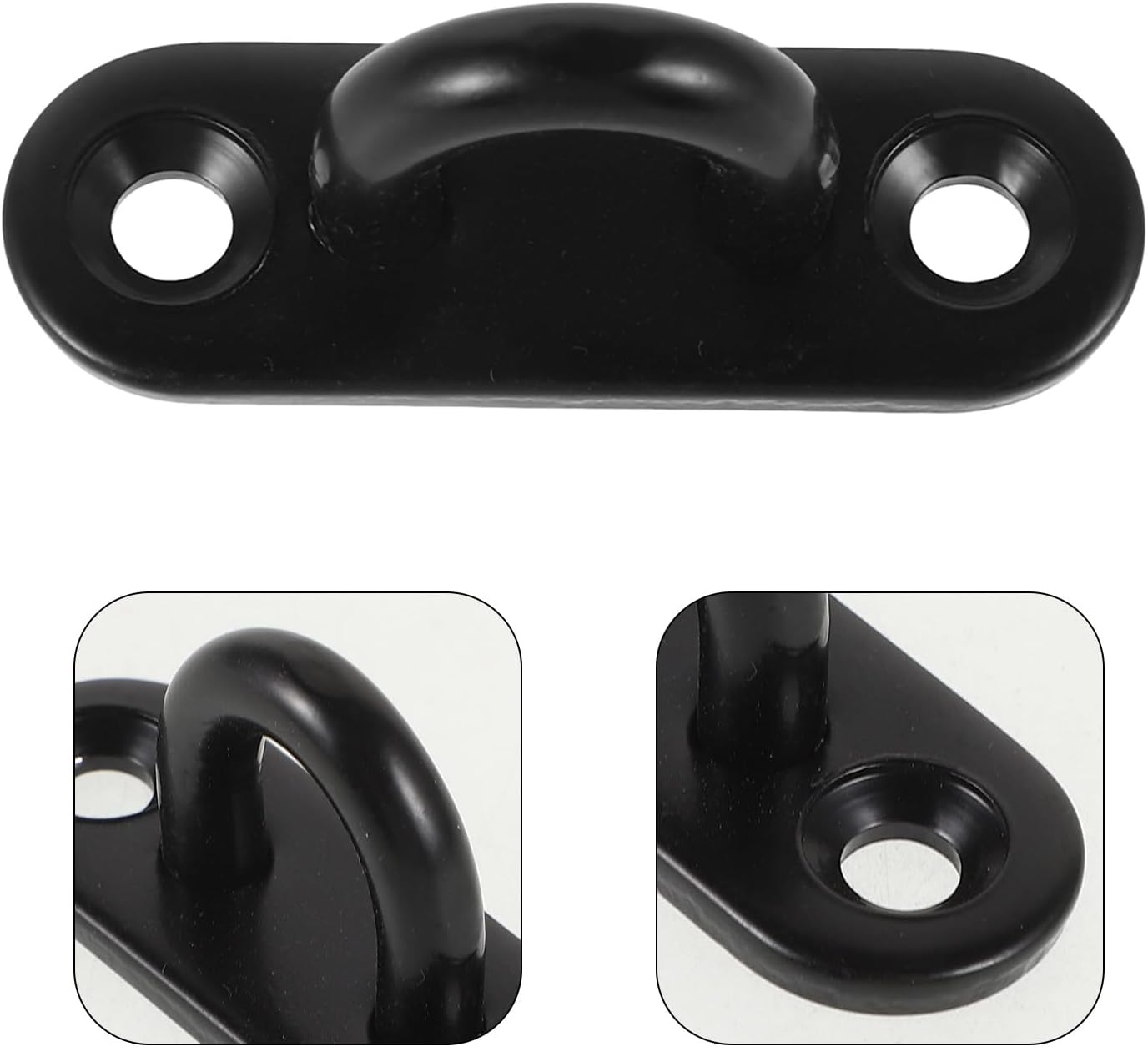  YARNOW Crochets De Plafond Métalliques En Acier Inoxydable Noir M5, Lot De 4 Pièces, Capacité 40 Kg, Portables Et Faciles à Installer Pour Fixation Murale Ou Suspendue