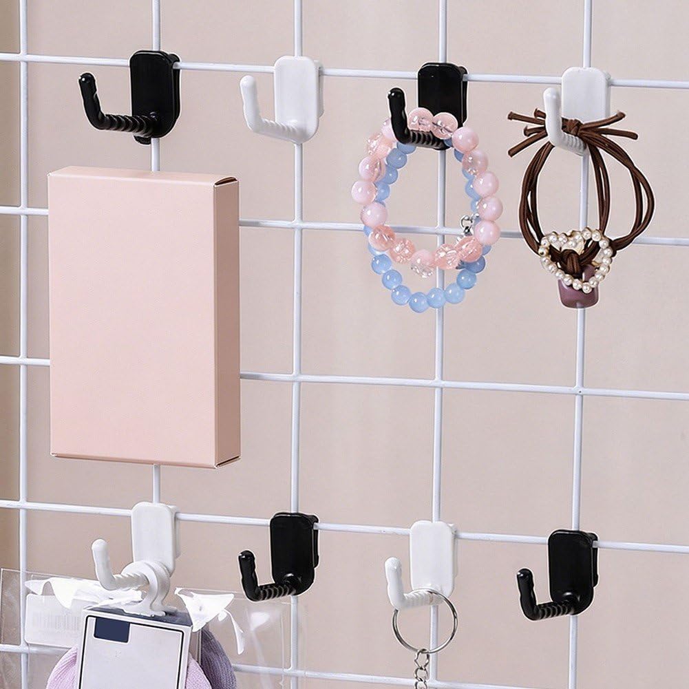  Lot De 50 Crochets Pour Panneaux Grillagés, Idéaux Pour L'organisation, Présentation Le Rangement Dans Les Commerces, Les Maisons Les Espaces De Travail.