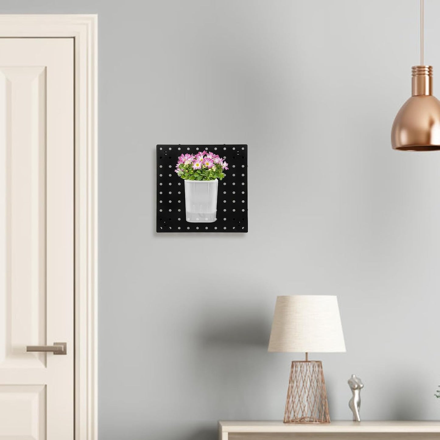  Cabilock Panneau Perforé Et Rangement Organisateur Mural En Plastique Noir, Gain De Place Pour Atelier De Loisirs Créatifs, Pour Salle De Bain Et Établi