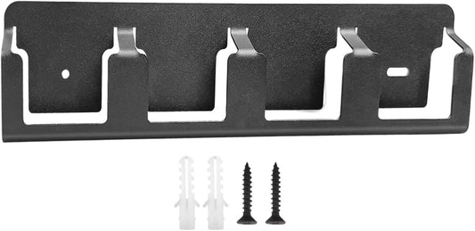 GENERIC Organiseur Mural Pour Piles 4 Emplacements En Acier Massif Robuste | Rack De Piles 18 V – Pour Salon, Chambre à Coucher, Bureau, Garage, Maison, Bureau Et Intérieur