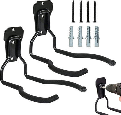  Générique Porte-Outils De Jardin Mural | Noir Antirouille,Jardin - Gain De Place Polyvalent Rangement Atelier Garage Maison Avec Crochets