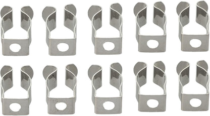  Lot De 10 Pinces à Ressort à Ressort En Acier Au Manganèse Très Résistantes Pour Garage, Atelier, Rangement De Tuyaux, Balais, Brosses Et Râteaux, Argenté (52 Mm)
