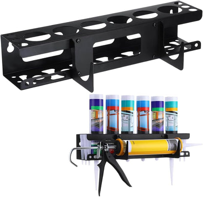  Support De Tube En Silicone, Support Mural Pour Tube à Calfeutrer Et Pistolet à Calfeutrer, Support En Métal En Silicone Pour Camionnette, Accessoires Pouvant Contenir 6 Buses De Calfeutrage Et