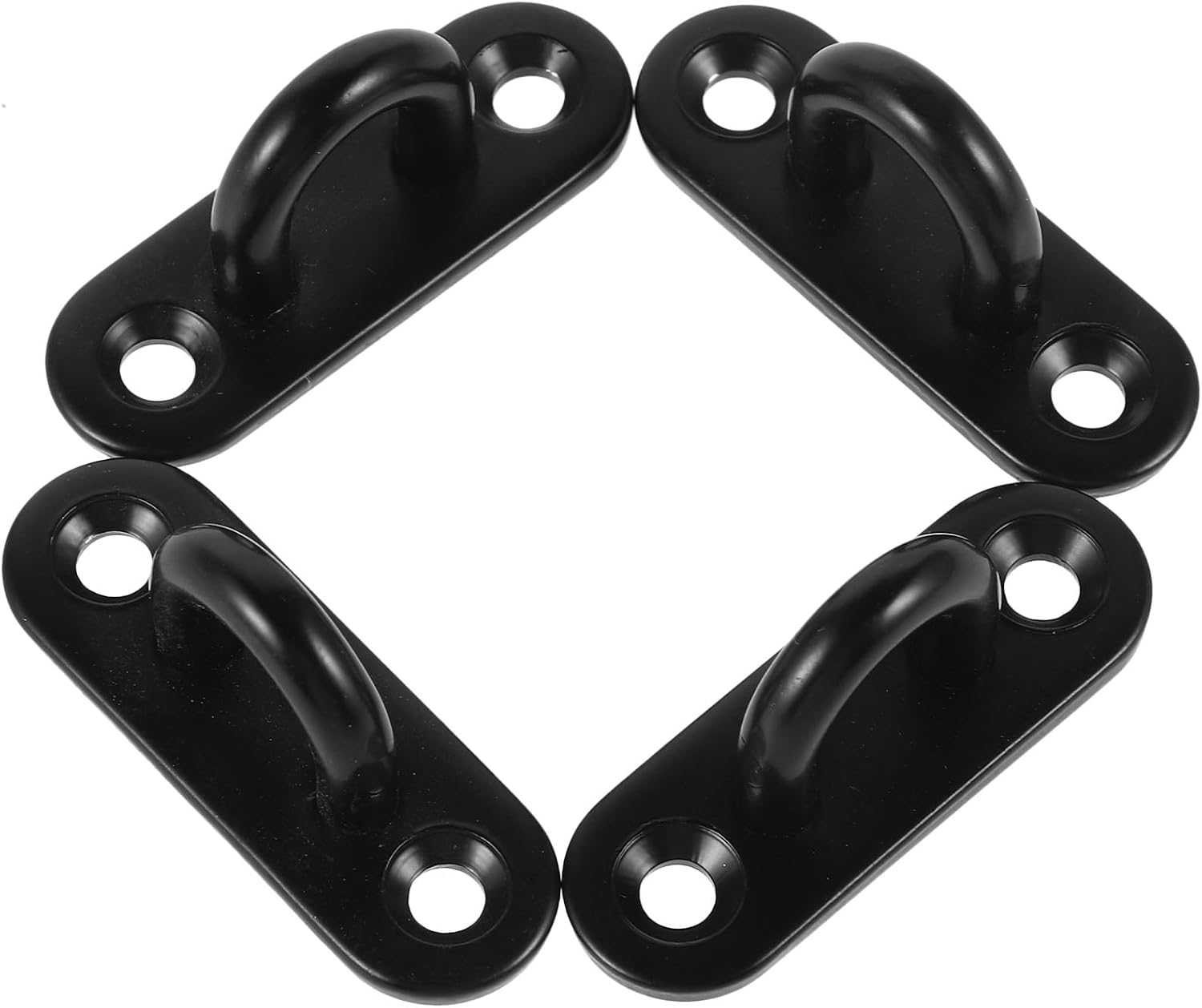  YARNOW Crochets De Plafond Métalliques En Acier Inoxydable Noir M5, Lot De 4 Pièces, Capacité 40 Kg, Portables Et Faciles à Installer Pour Fixation Murale Ou Suspendue