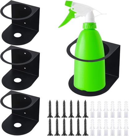  Gerrii Lot De 4 Supports Pour Flacons Pulvérisateurs En Acier Inoxydable Brossé Pour La Maison, Le Garage, Facile à Installer - Support Mural Pour Espace De Travail - Support Pour Bouteilles De