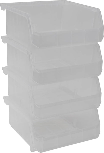  ReadySpace Lot De 4 Conteneurs En Plastique Extra Larges Pour Organiser Et Ranger Les Placards, La Cuisine, Le Bureau Ou Le Garde-manger, 37,5 X 41,9 X 17,8 Cm, Noir