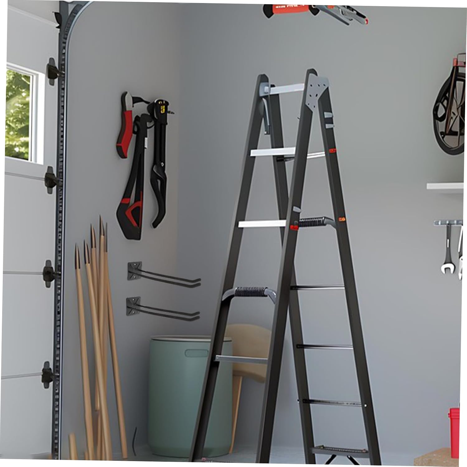  Ciieeo Crochets Muraux Pour Garage Crochets Pour Outils Porte-outils Fixation Murale Rangement Utilitaire