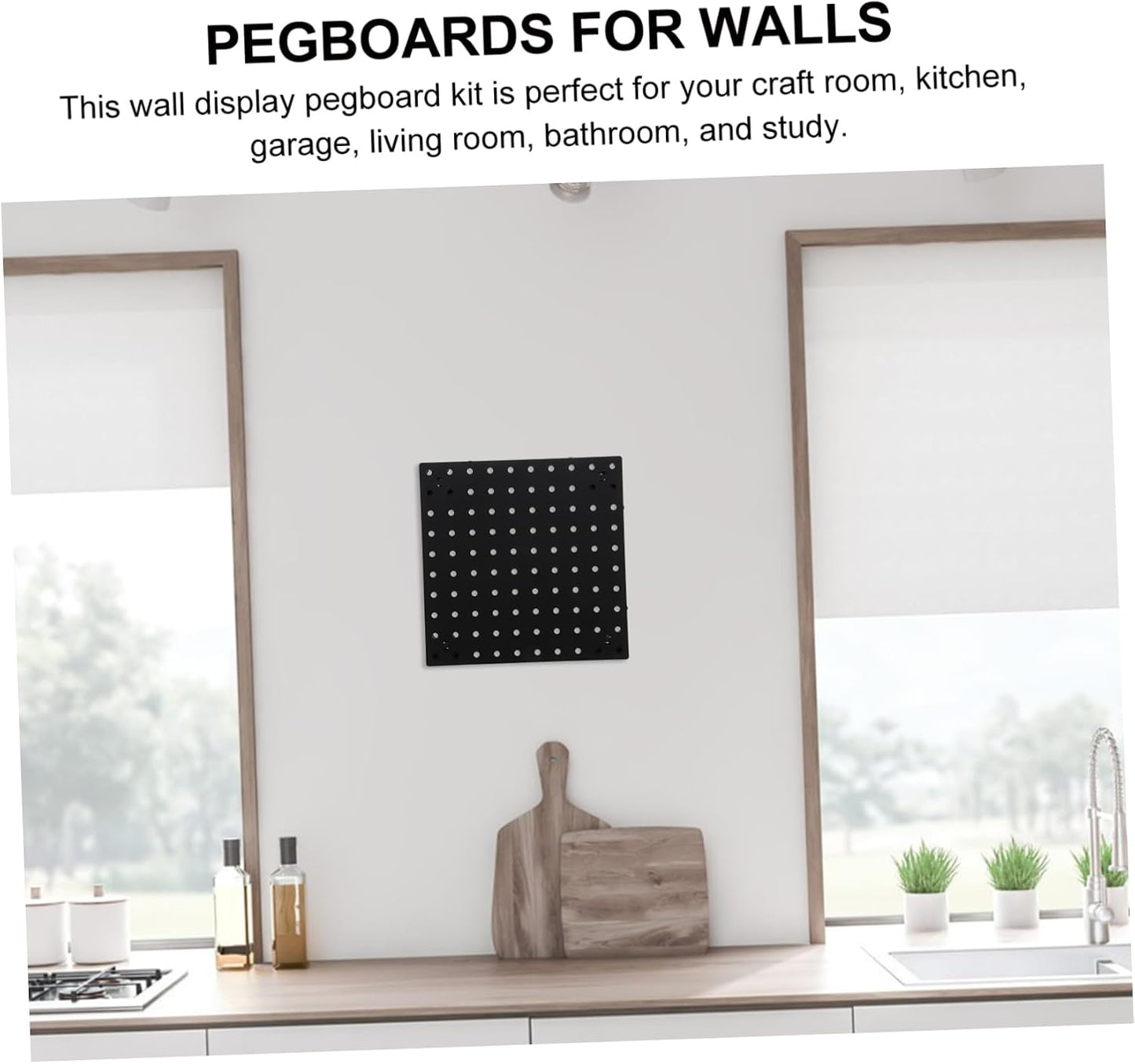  OUNONA Kit De Montage Mural 10 X 10 Pouces Pour Organisateur Doutils Panneau Mural Pour Garage Salle De Bain