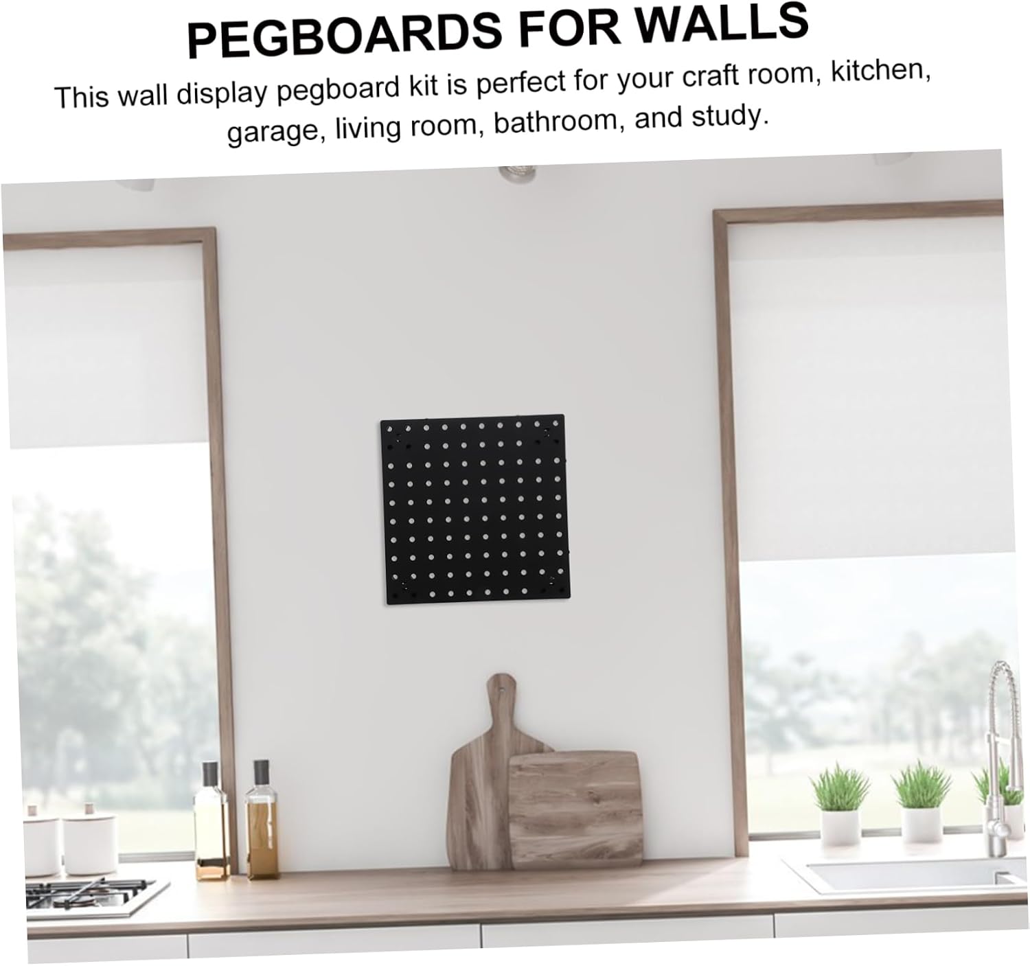  OUNONA Kit De Montage Mural 10 X 10 Pouces Pour Organisateur Doutils Panneau Mural Pour Garage Salle De Bain