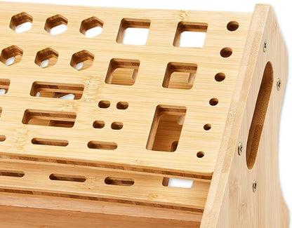  Support à Outils – Support De Tournevis En Bois 53 Trous, Organisateur De Plateau De Rangement, Affichage Compact Pour Outils à Main, Conception Facile D'accès, équipement D'atelier, Pour Garage, Bure