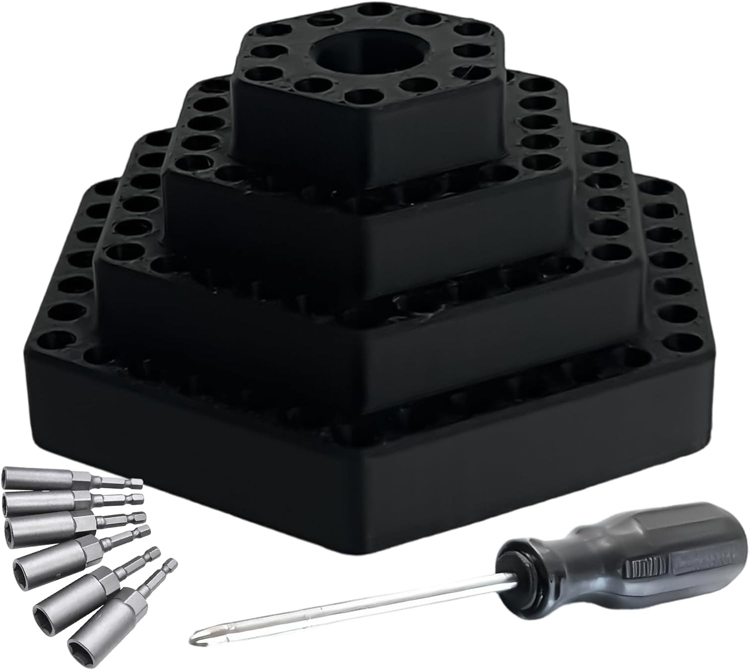  Porte-de Tournevis - Organisateur Pour Hexagonaux 4.8 Mm | Organisateur D'accessoires Pour Tournevis,Pour Garage, Travail Du Bois, Outils Électriques, Construction, Placoplâtre, Charpentier, Maison