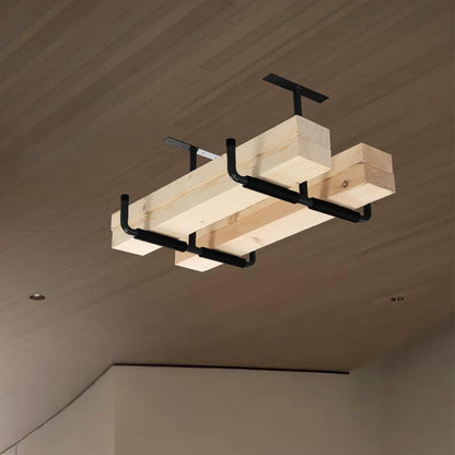  Générique Racks De Rangement Au Plafond,Support En T Métallique 2 Pièces - Support Rack De Plafond Garage | Pour Sous-Sol, Vélo, Bois, Équipements De Sport, Pelles, Perches, Cannes À Pêche, Skis