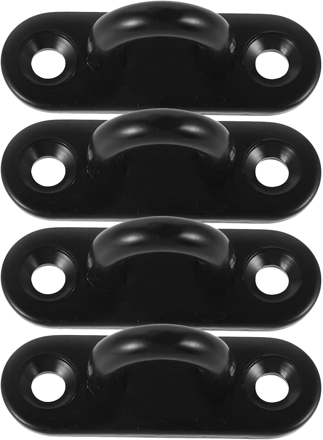  Housoutil Lot De 4 Crochets à Œillet En Acier Inoxydable Noir, Forme U, Taille M5, Crochets De Plafond Et Muraux Robustes Suspendre, Fixation Polyvalente Pour Paquet De Sable Et Usage