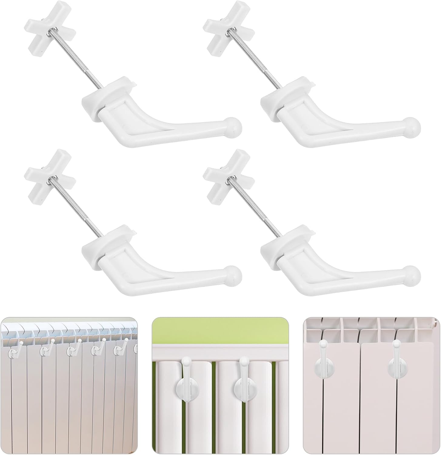  VALICLUD Crochets Muraux Forme Polyvalente En Plastique Blanc Pour Radiateur Lot De 20 Support Solide Et Installation Rapide Maison Salle De Bain