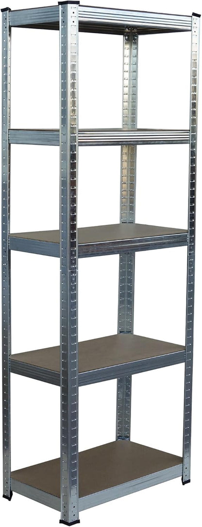  Relaxdays Étagère En Acier 5 Niveaux, Jusqu’à 875 Kg, 180 X 60 X 30 Cm, Argent, Cave & Garage