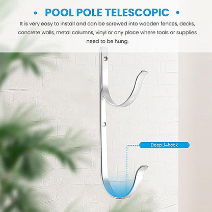  Crochets Équipement Piscine,Organisateur De Bord De Bassin À Charge Élevée | Support Équipement Bassin - Pour Râteaux Épuisettes Filets Brosses Outils, Accessoires Mur Rampe Perches Télescopiques