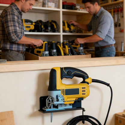 GENERIC Support Mural Pour Scie Sauteuse – Organiseur D'outils électriques Pour Garage | Cadre En Métal Avec Crochets Stables, Solution De Rangement Compacte, Sous-sol, Appartement, Atelier, Atelier De Ferme