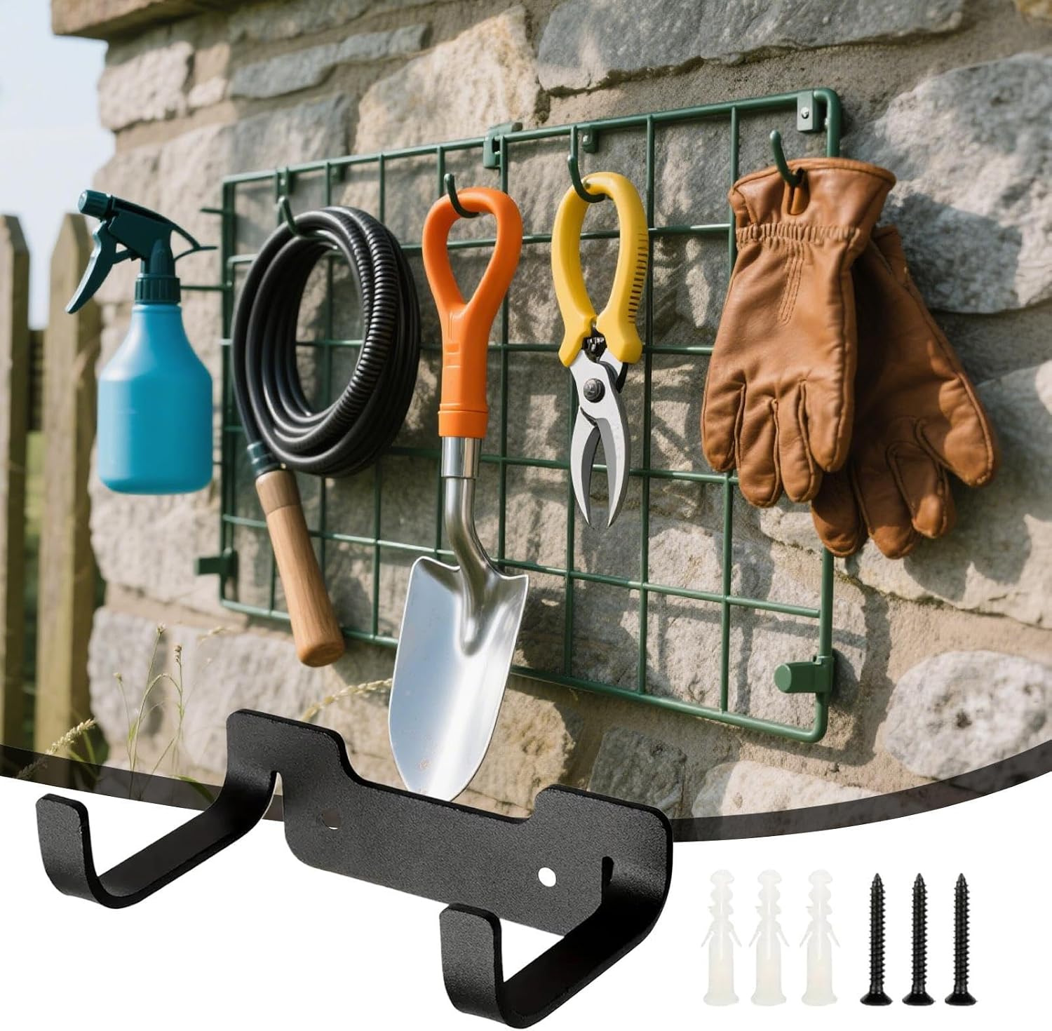  Générique Crochets De Rangement Pour Garage,Porte-Ustensiles Jardin Et Utility | Gain De Place Pour Mur Buanderie Atelier Cuisine Cave Jardin Maison