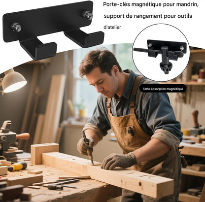  Porte-Outils D'Atelier,Support Murale Magnétique Pour Outils - Support à Crochet Pour Garage Établi Menuiserie Armoire Porte Abri De Jardin Maison