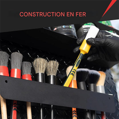  Organisateur De Brosses De Détail Auto - Support Murale D'organisation Pour Détail Auto,Fournitures D'Entretien Pour Espaces Intérieurs Extérieurs Véhicules Remises