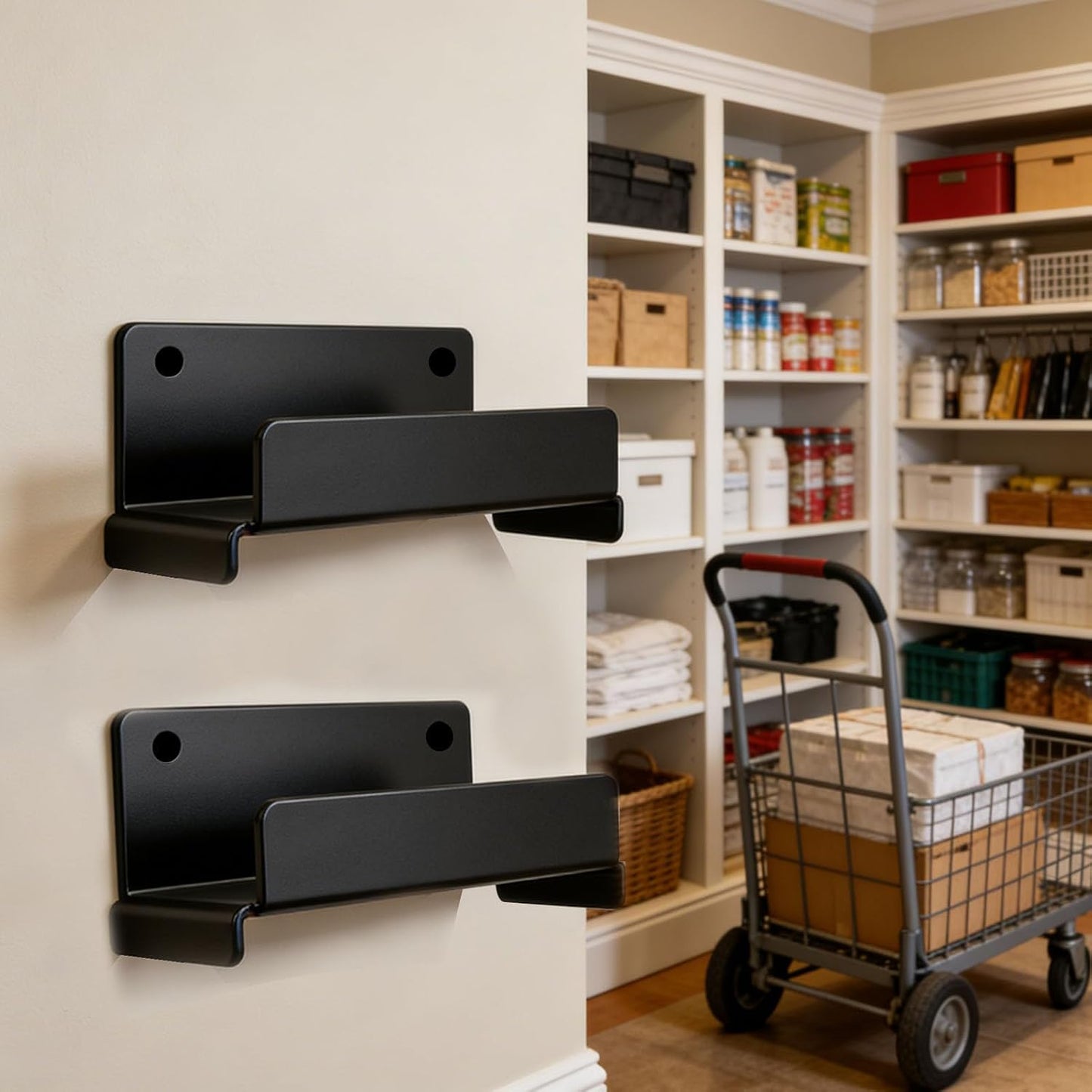  Support Mural D'échelle,avec Vis, Fixation Murale En Acier, Gain De Place | Support En Métal Pour échelle, Rangement Atelier - Pour Béton, Bois, Chaise, Meubles, Outils, Maison, Abri, Atelier,